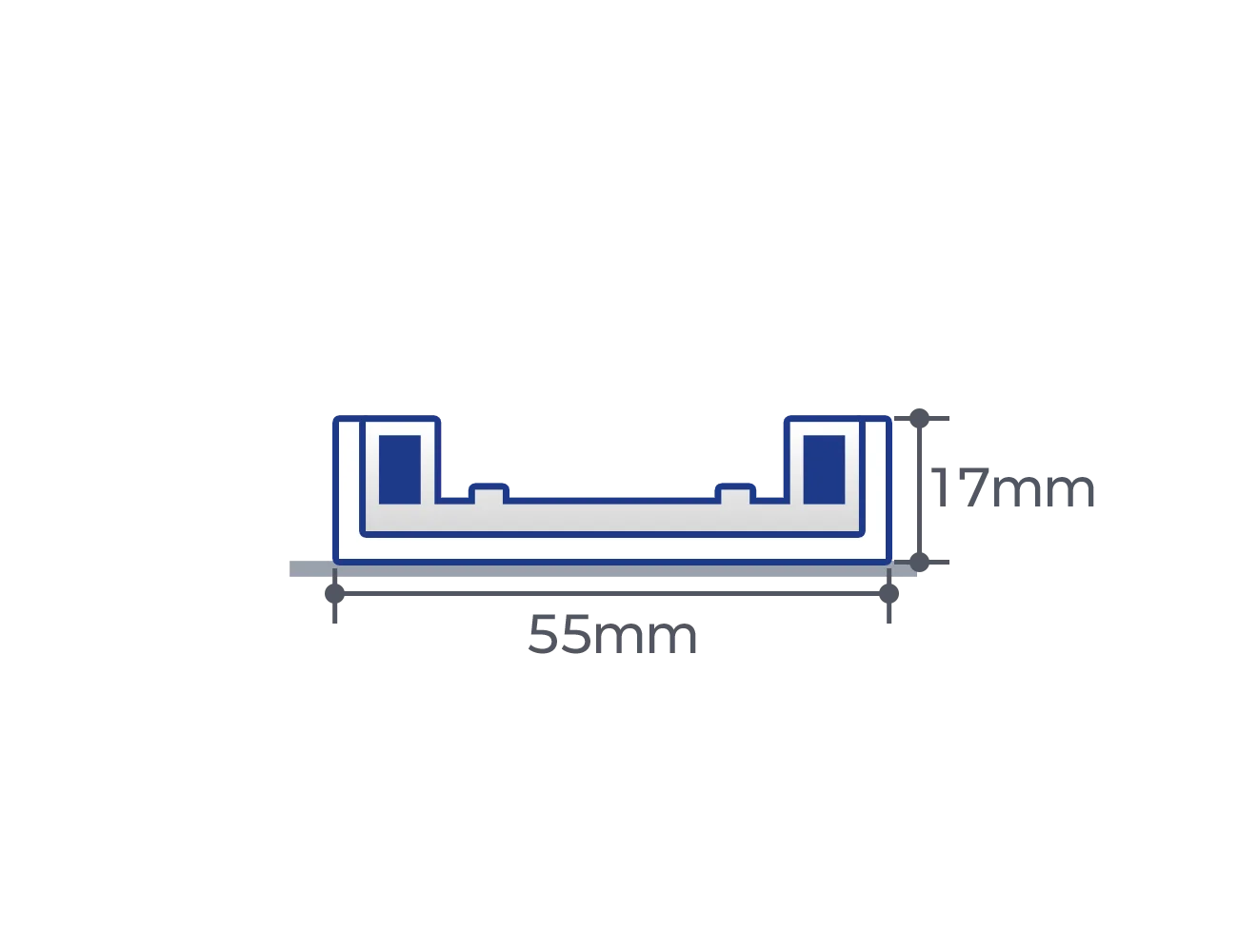 낮은 하부레일 도식